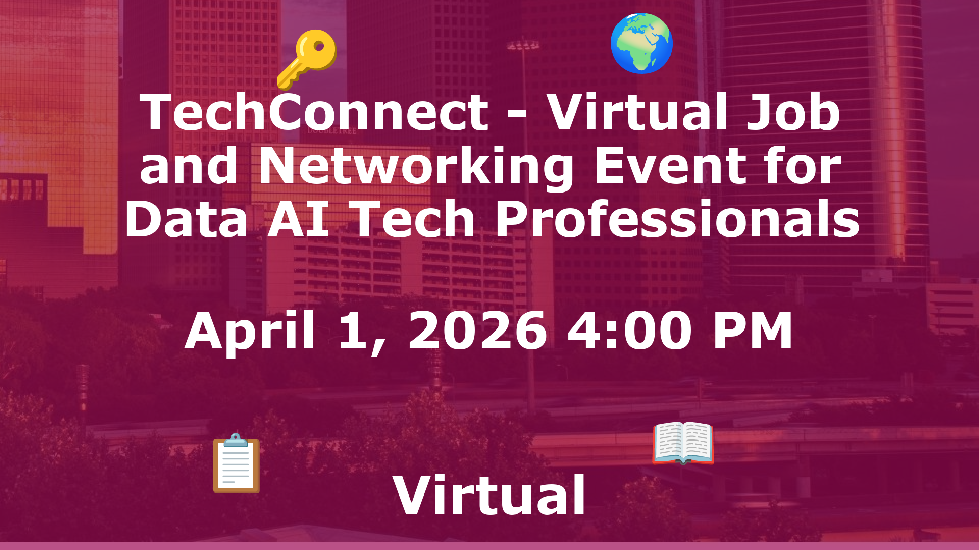 TechConnect - Virtual Job and Networking Event for Data AI Tech Professionals event image
